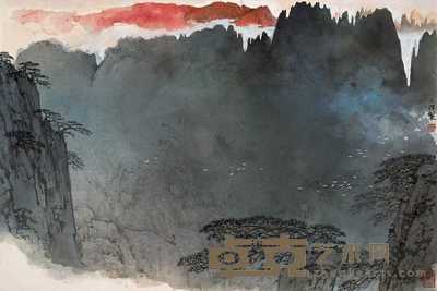 宋文治 云蒸霞蔚 镜心 39.5×59.5cm